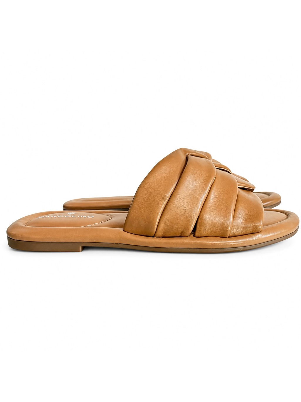 Nib Bandolino Vistan3 Braided Slide Sandals Brown Women’s Size 6m Flat Comfort
